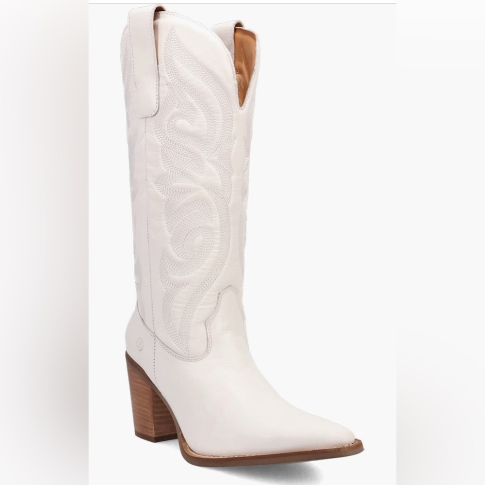 Dingo Hensley western boots cowbow boots white sz 8.5 new